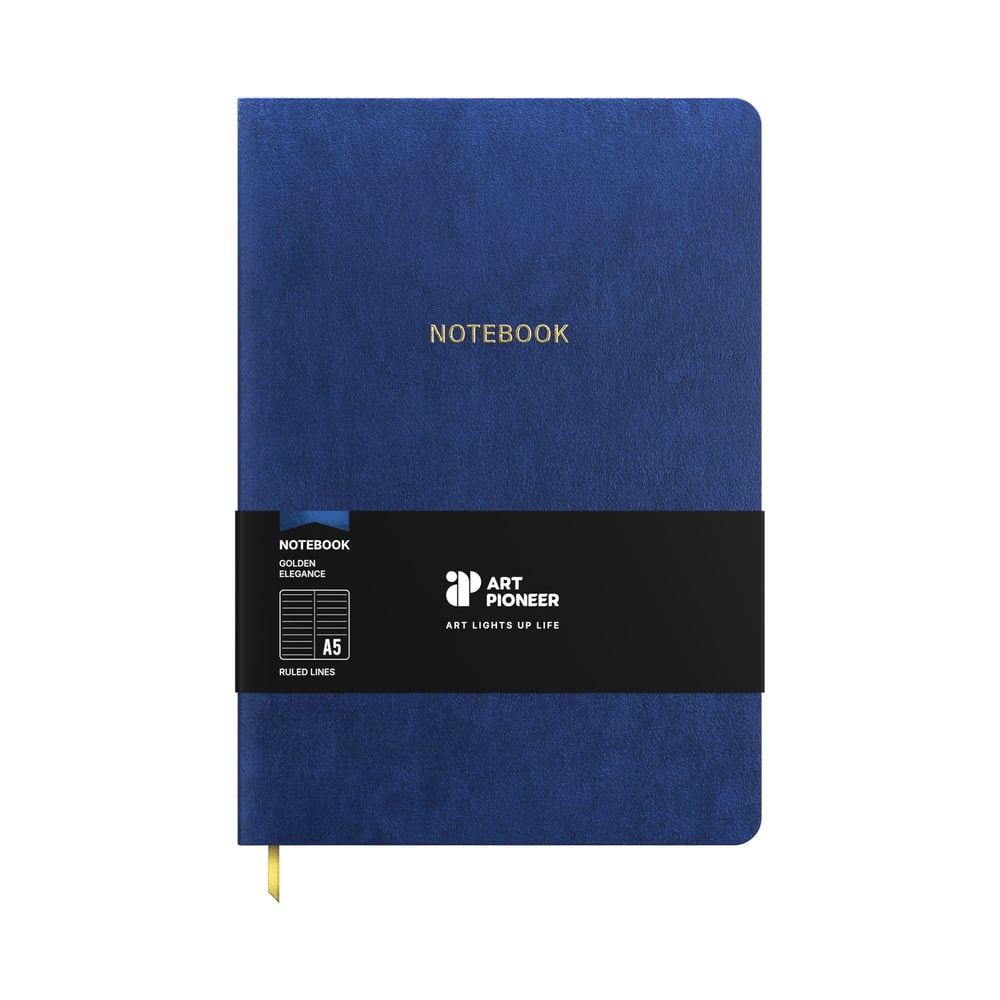 Art Pioneer Тетрадка Velvet Executive, A5, корица кадифе, 96 листа, синя