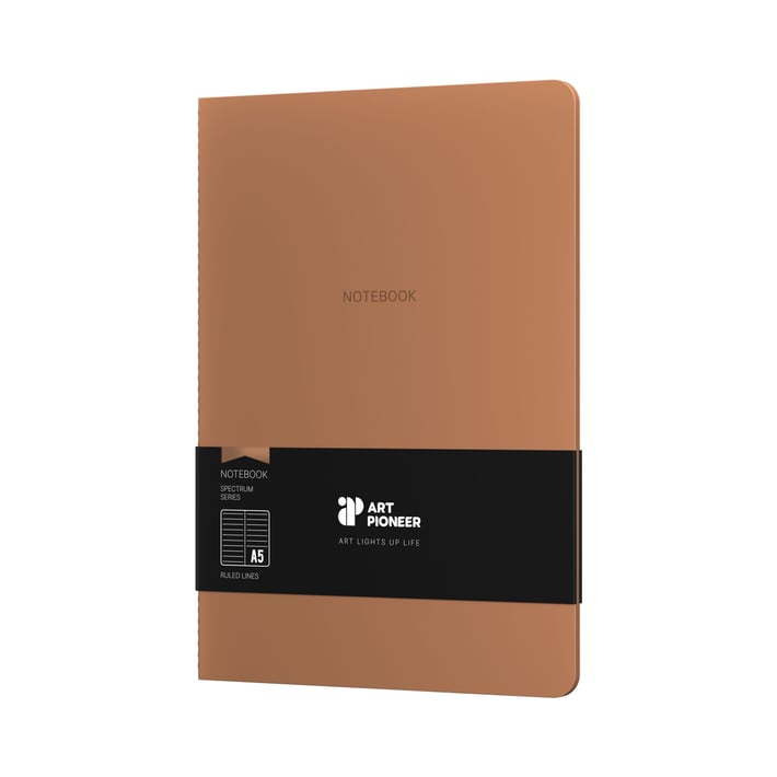 Art Pioneer Тетрадка Velvet Executive, A5, шита, 64 листа, бежова