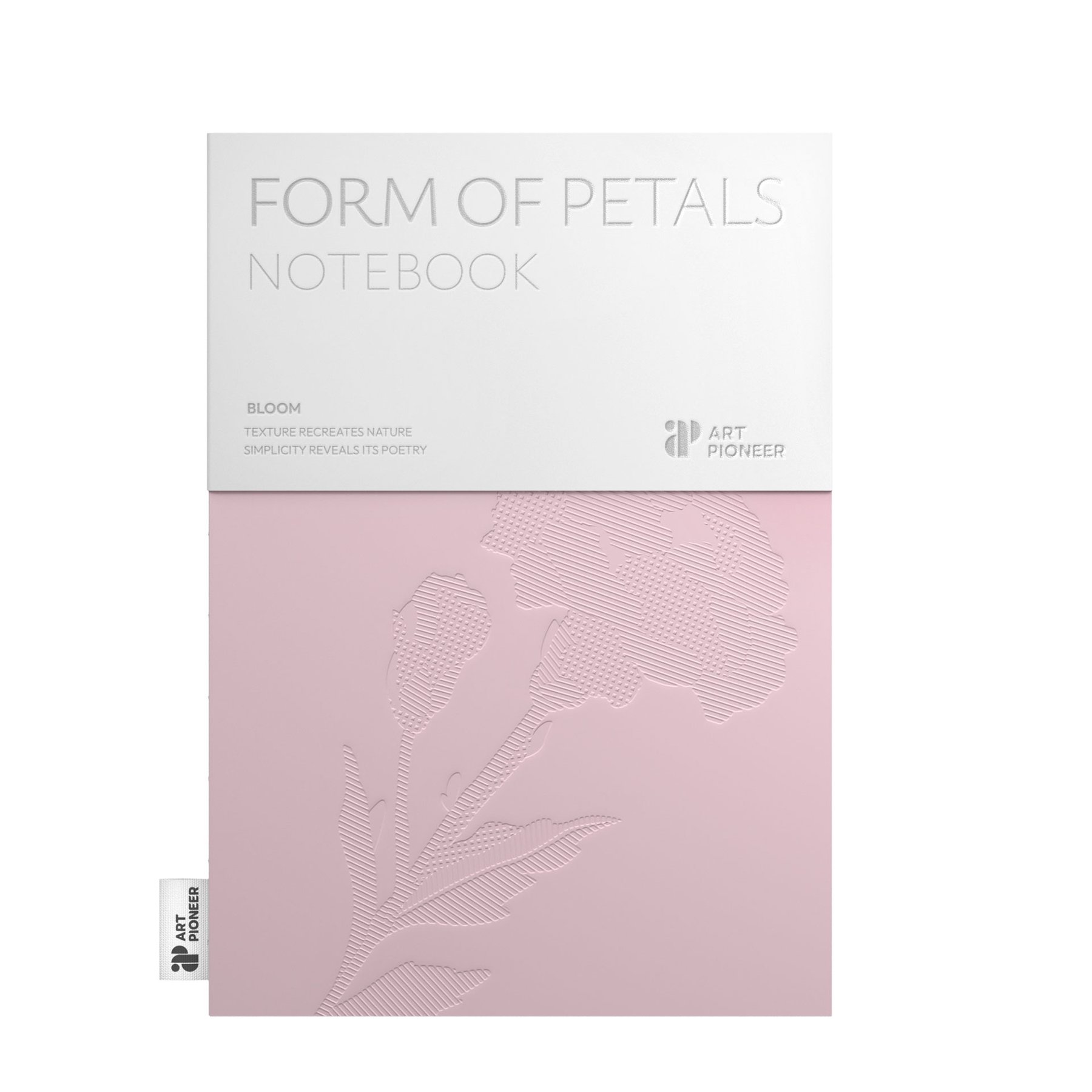 Art Pioneer Notebook Floral Exposed Spine, A5, hardcover, 96 sheets, pink