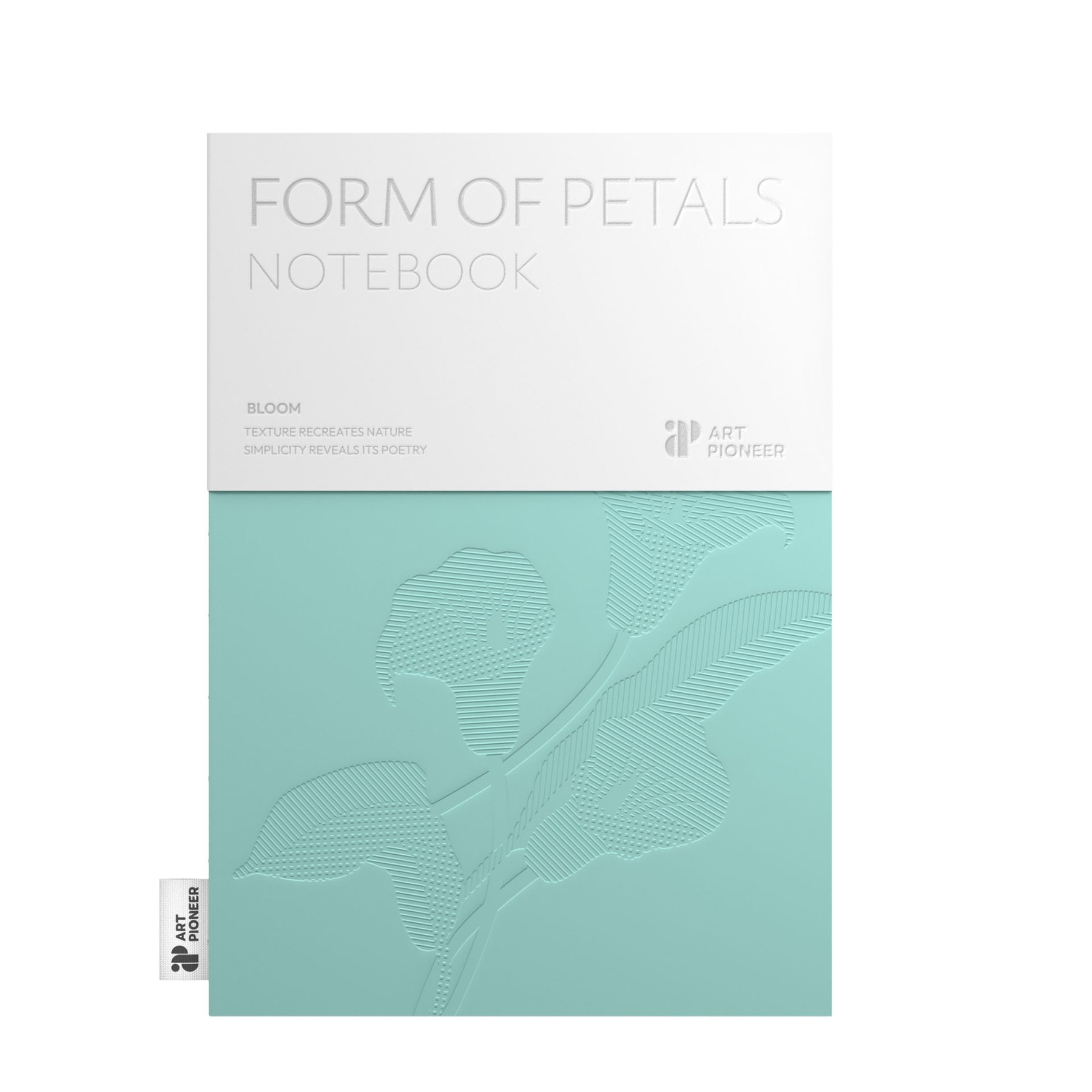 Art Pioneer Notebook Floral Exposed Spine, A5, hardcover, 96 sheets, sea green