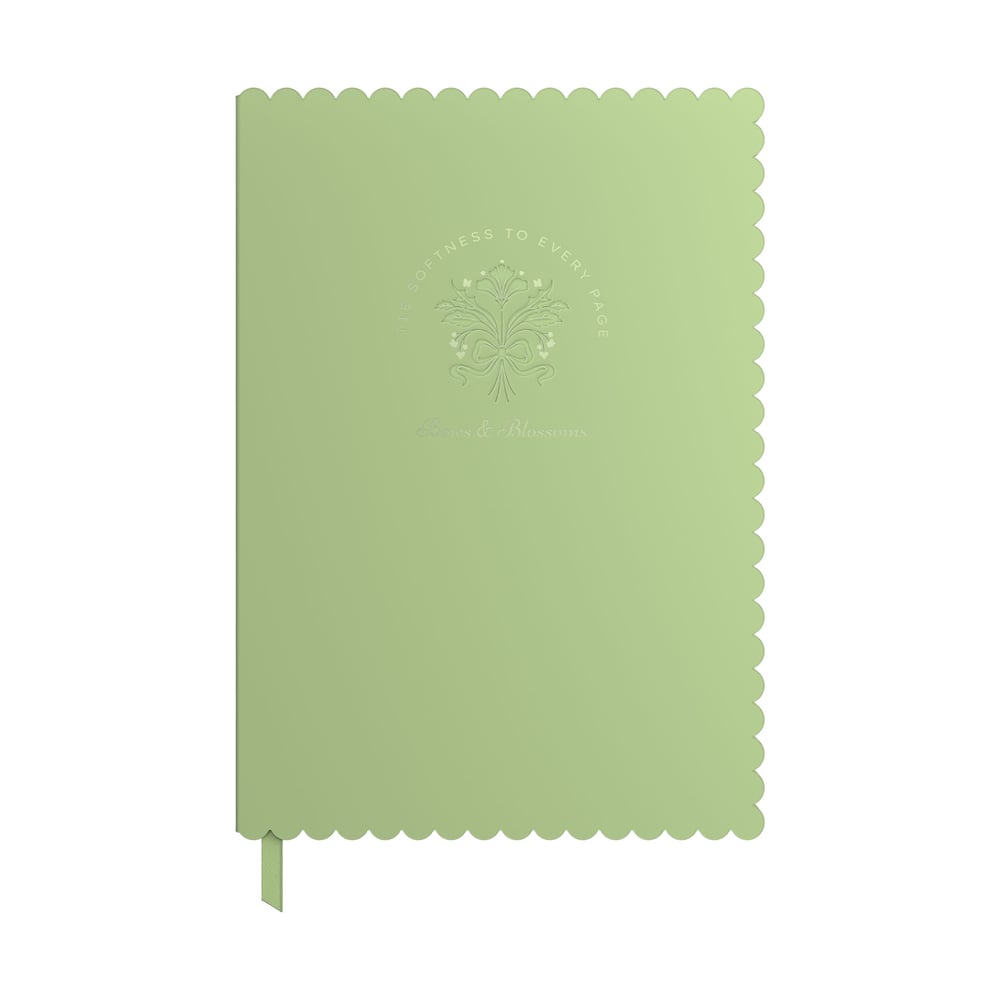 Art Pioneer Тетрадка Bows & Blossoms, A5, твърда корица, 96 листа, зелена