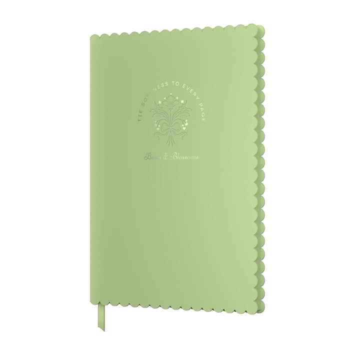Art Pioneer Тетрадка Bows & Blossoms, A5, твърда корица, 96 листа, зелена