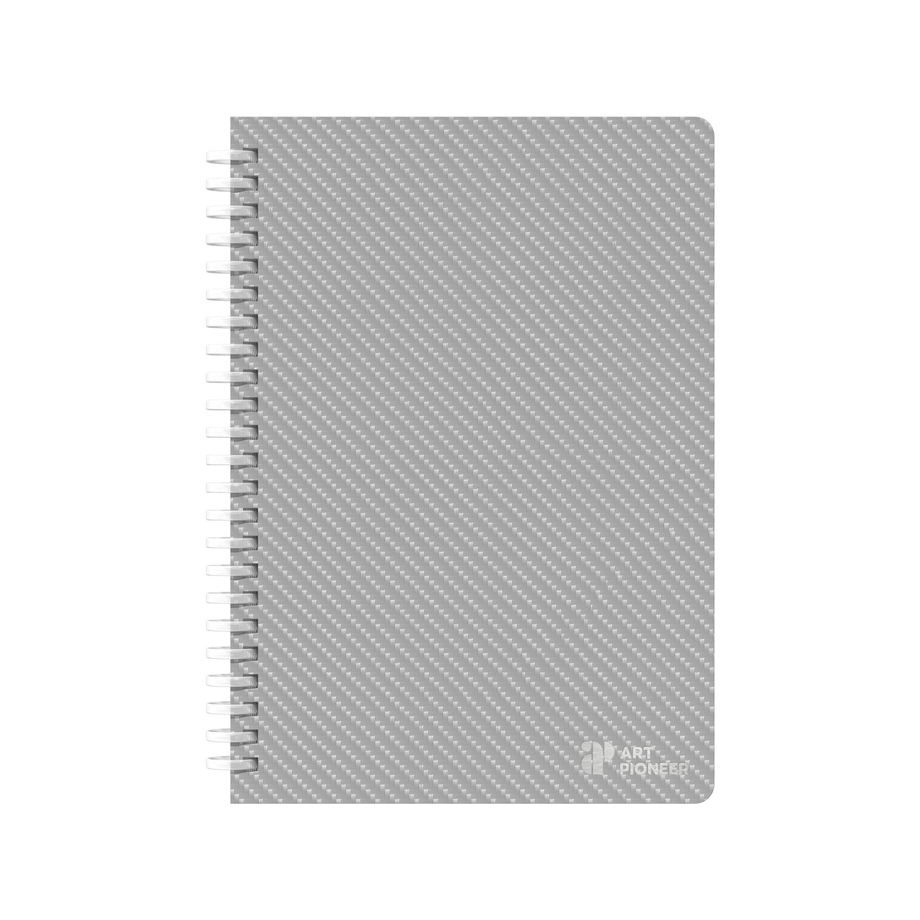Art Pioneer Notebook College, A5, yellow offset paper, spiral-bound, 80 sheets, grey