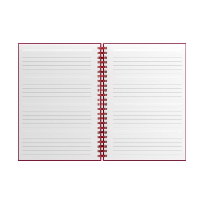 Art Pioneer Тетрадка, A5, широки редове, със спирала, 80 листа, червена