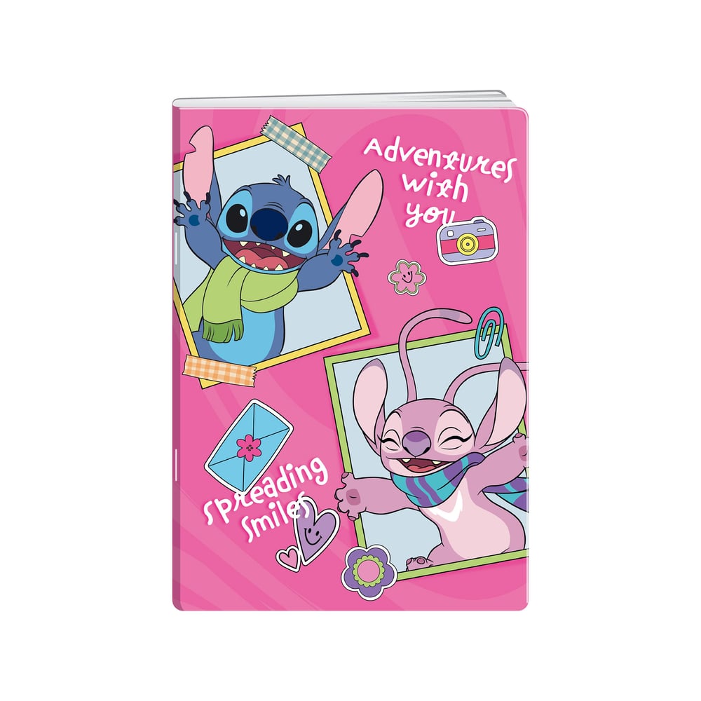 Disney Тетрадка Stitch&Angel, A5, тесни и широки редове, офсетова хартия, 20 листа