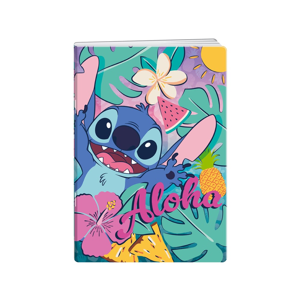 Disney Тетрадка Stitch Aloha, A5, широки редове, офсетова хартия, 20 листа