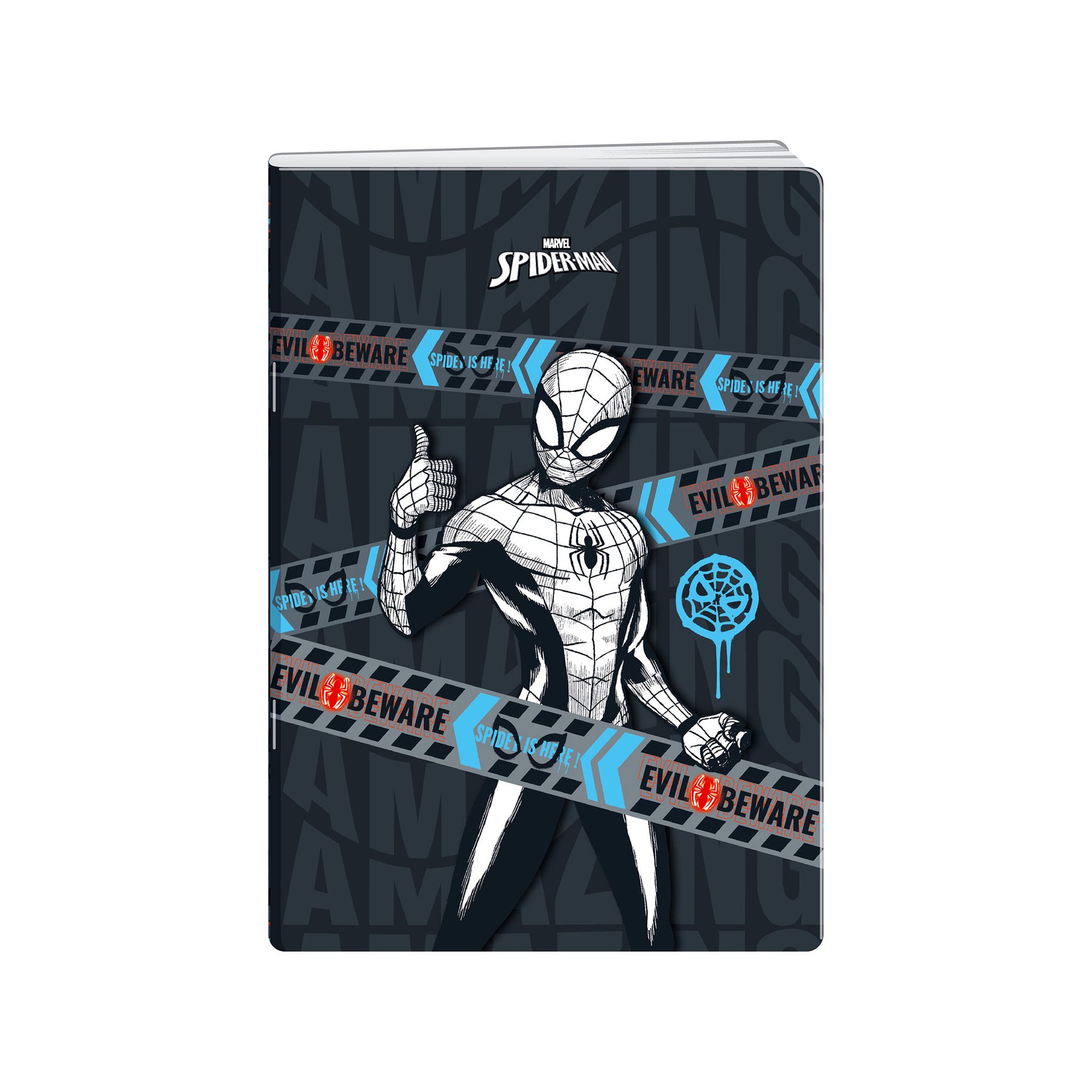 Disney Notebook Spiderman Tech, A5, wide lines, offset paper, 20 sheets