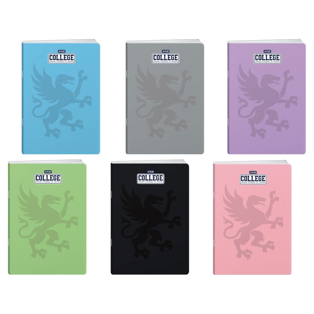 Notebook Play College Premium, A5, wide ruled, offset paper, 40 sheets, assorted, 1 piece