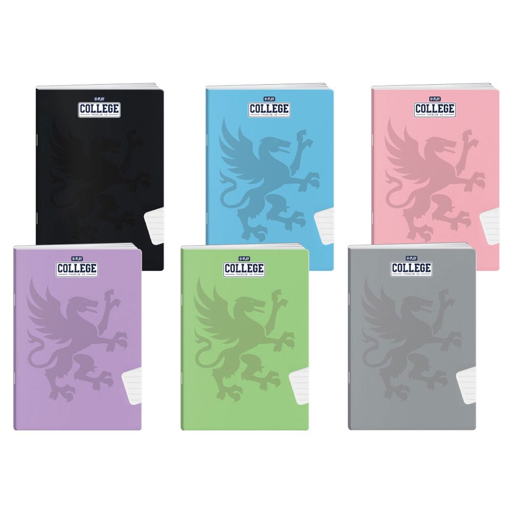 Notebook Play College Premium, A4, wide ruled, offset paper, 40 sheets, assorted, 1 piece