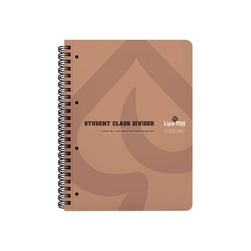 Notebook Sazio Social Spiral Basic, A4, wide ruled, offset paper, spiral-bound, 100 sheets