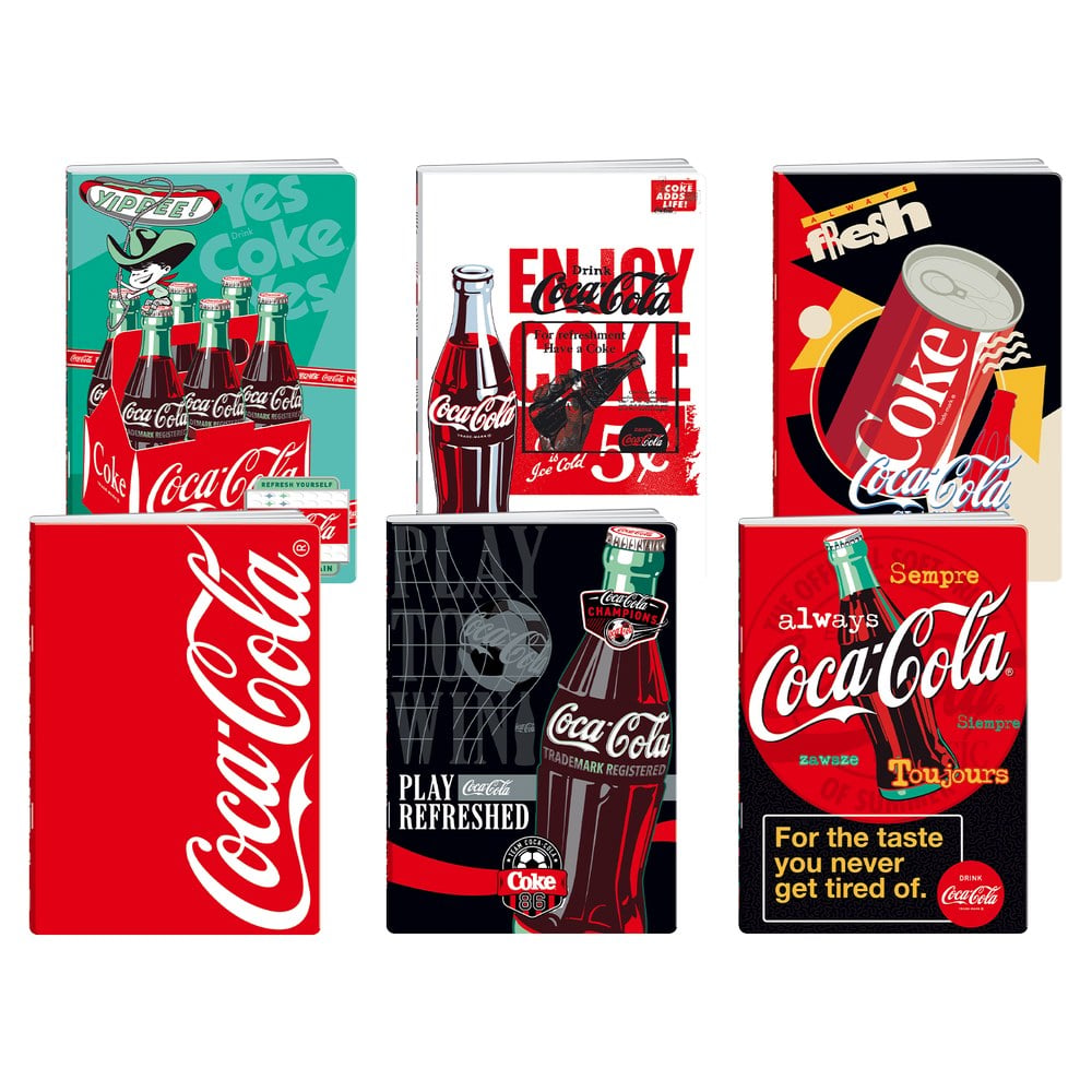 Notebook Best Buy Premium, Coca Cola, A4, squared, offset paper, 50 sheets, assorted, 1 piece