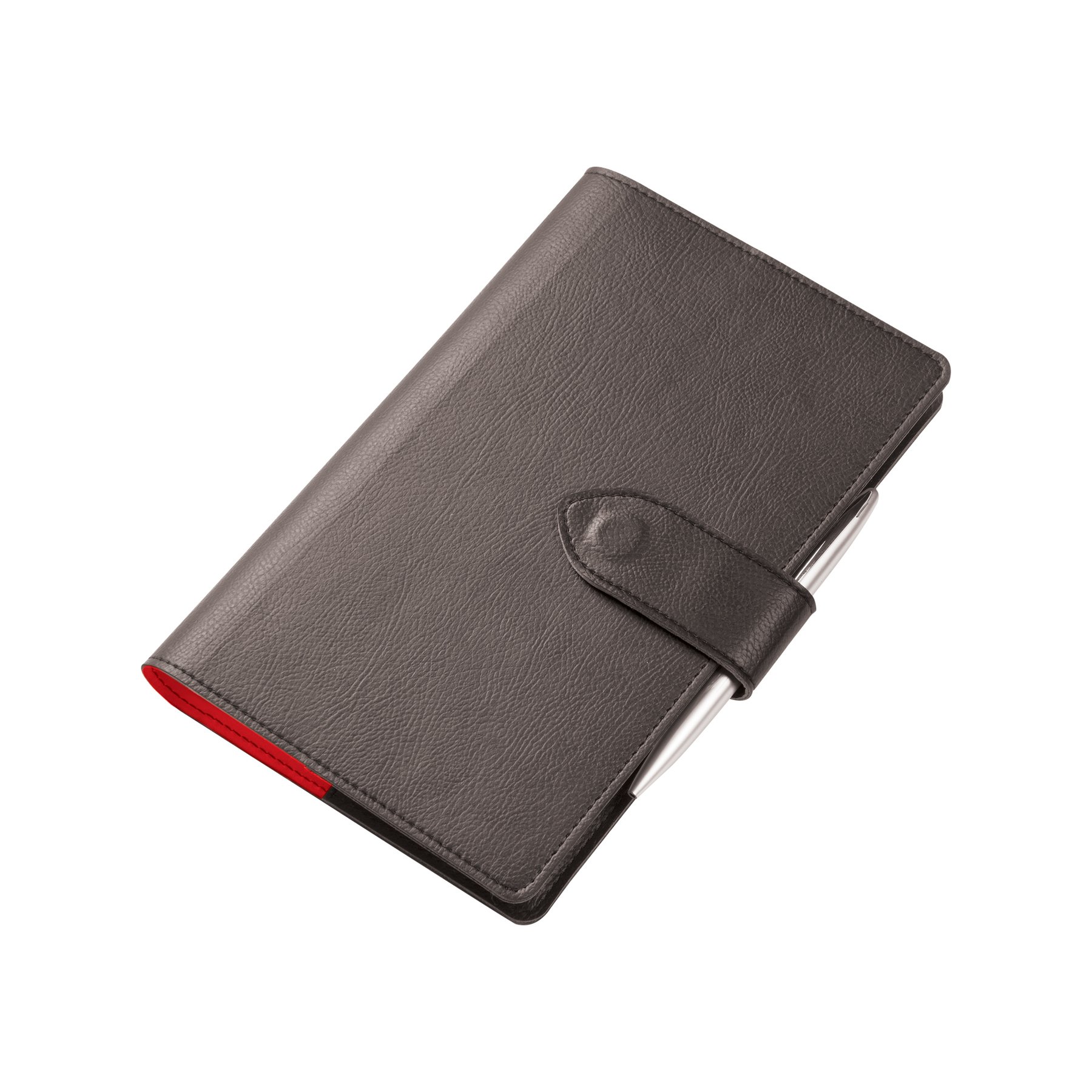 Gipta Notebook Suma, leather, with magnetic closure, 13 x 21 cm, black