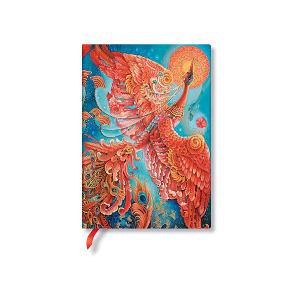 Paperblanks Notebook Firebird, Midi, wide ruled, soft cover, 88 sheets