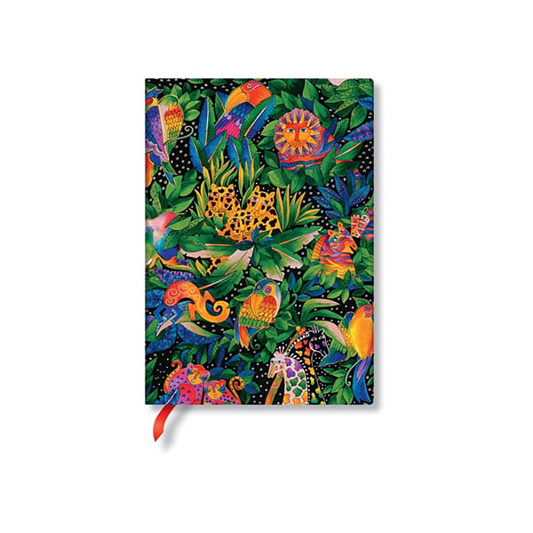 Paperblanks Notebook Jungle Song, Midi, wide ruled, soft cover, 88 sheets