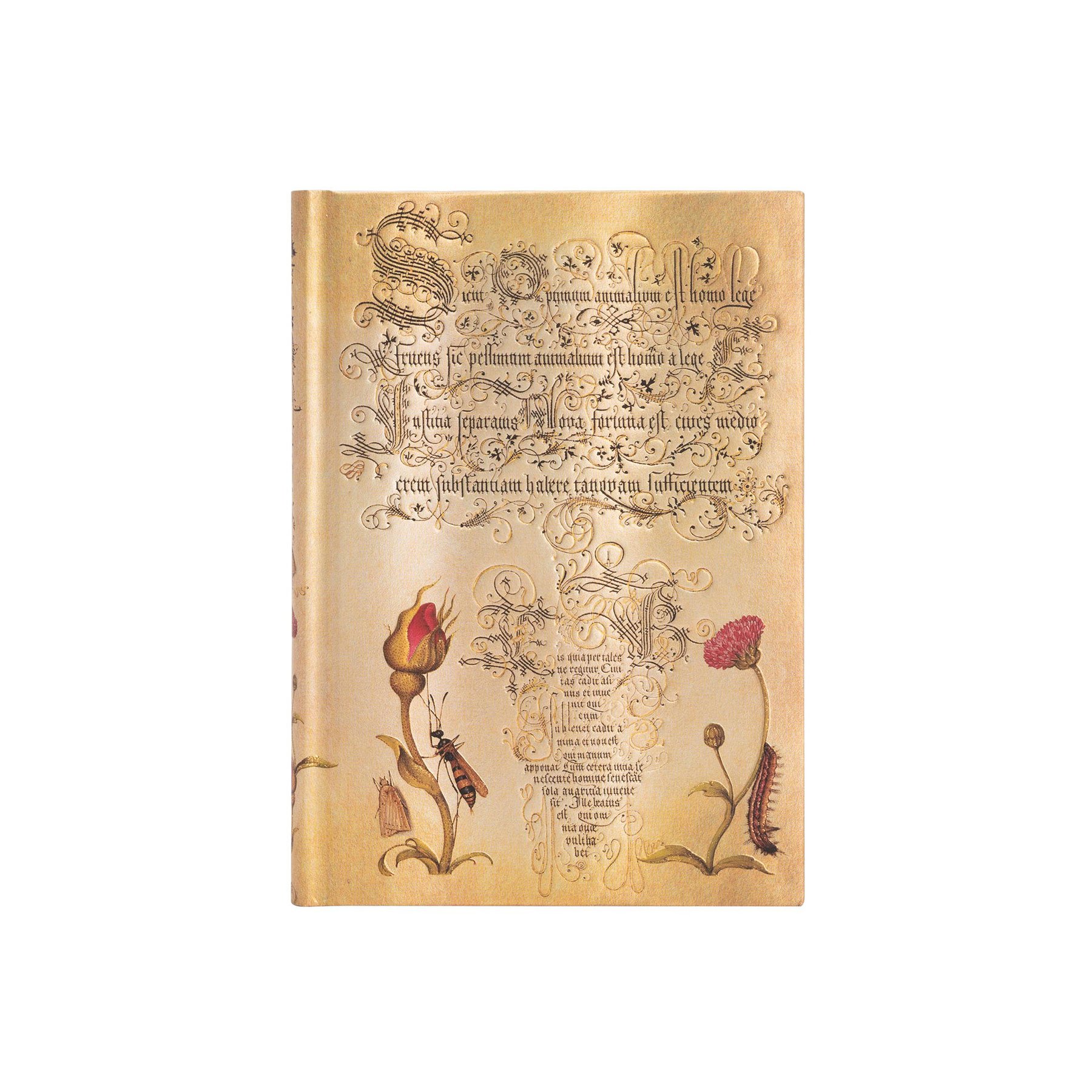 Paperblanks Notebook Flemish Rose, Midi, wide ruled, hardcover, 72 sheets