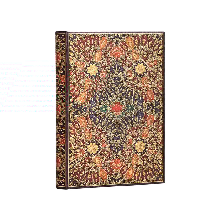 Paperblanks Тефтер Fire Flowers, Midi, широки редове, твърда корица, 120 листа