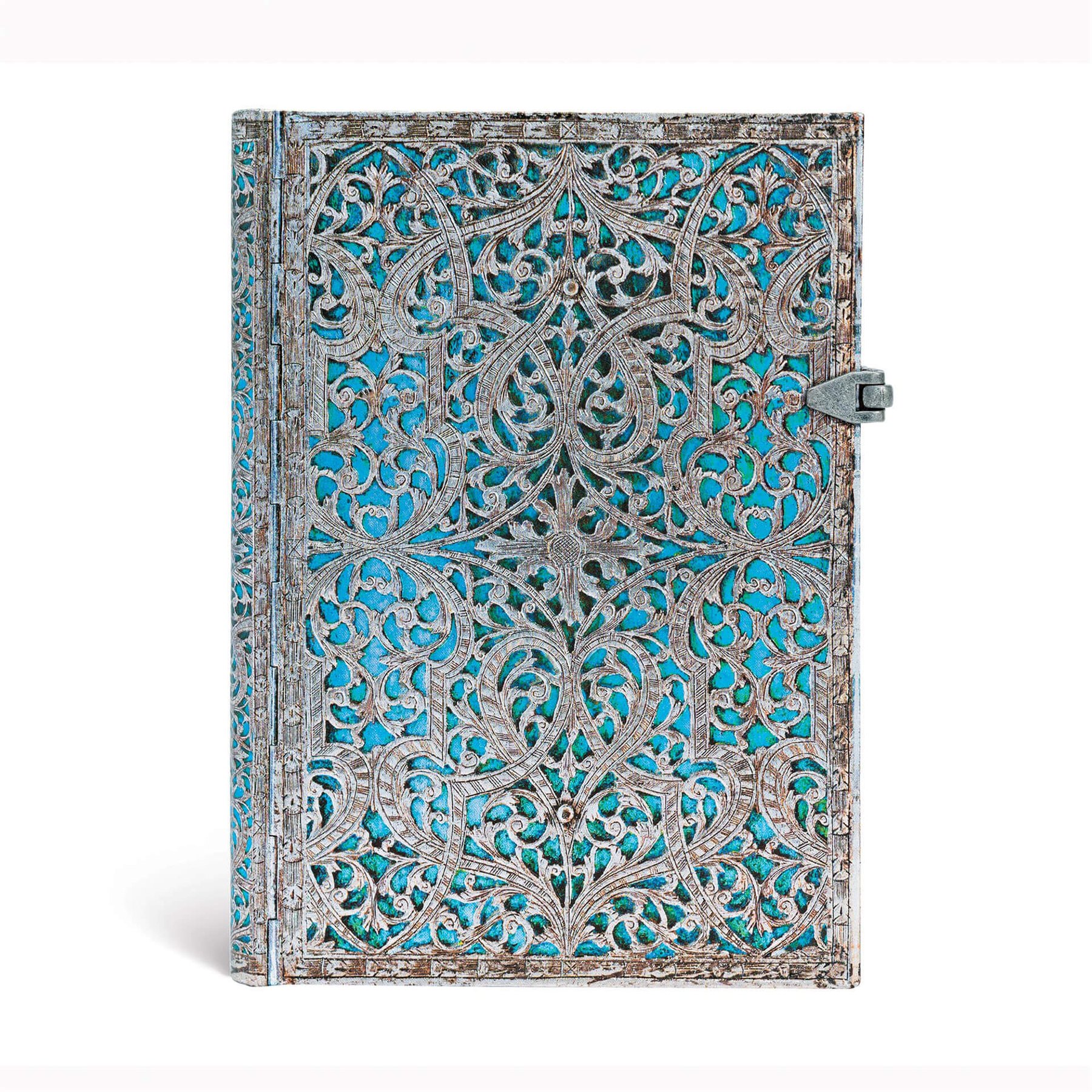 Paperblanks Notebook Maya Blue, Midi, wide ruled, hardcover, 120 sheets