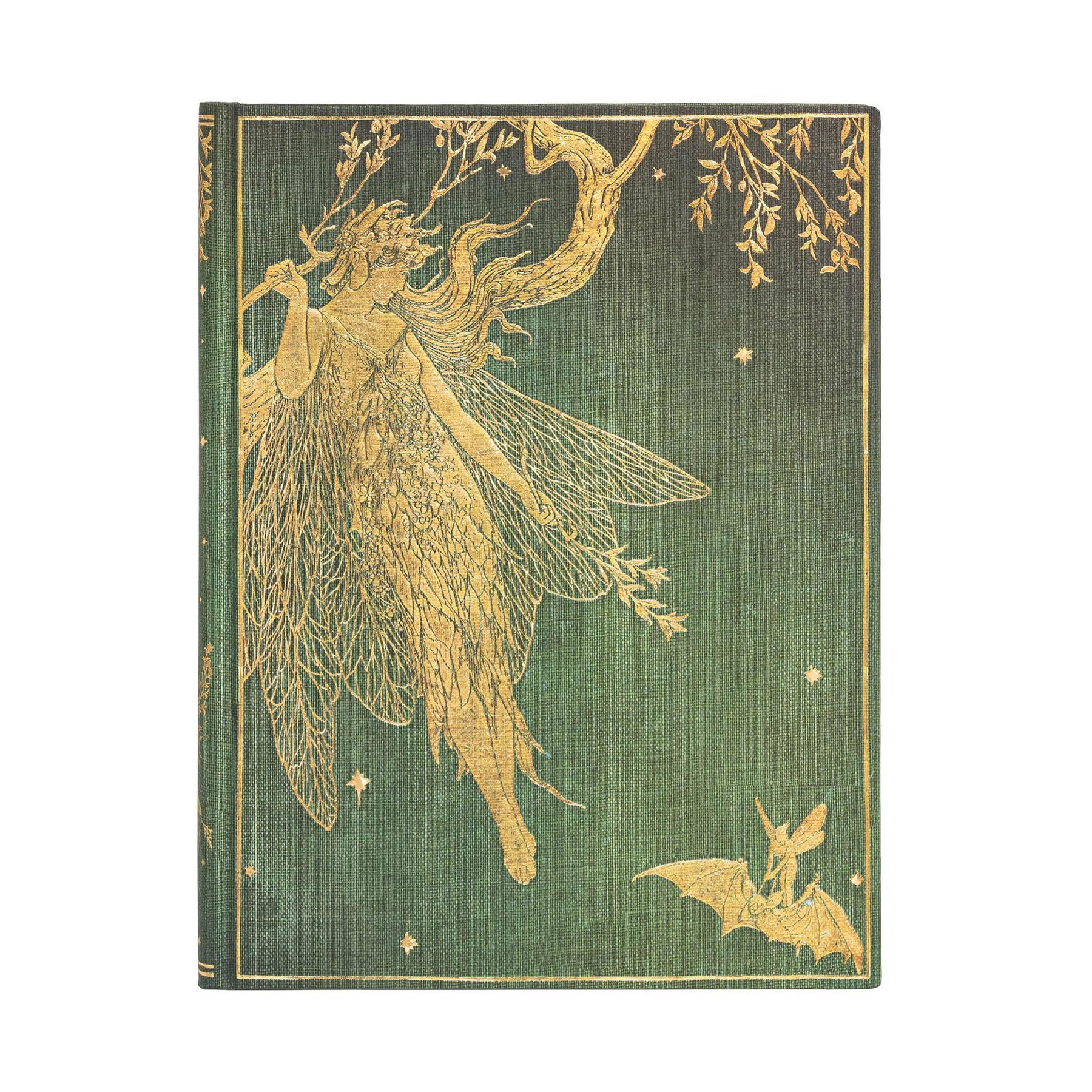 Paperblanks Notebook Olive Fairy, Ultra, wide-ruled, hard cover, 72 sheets