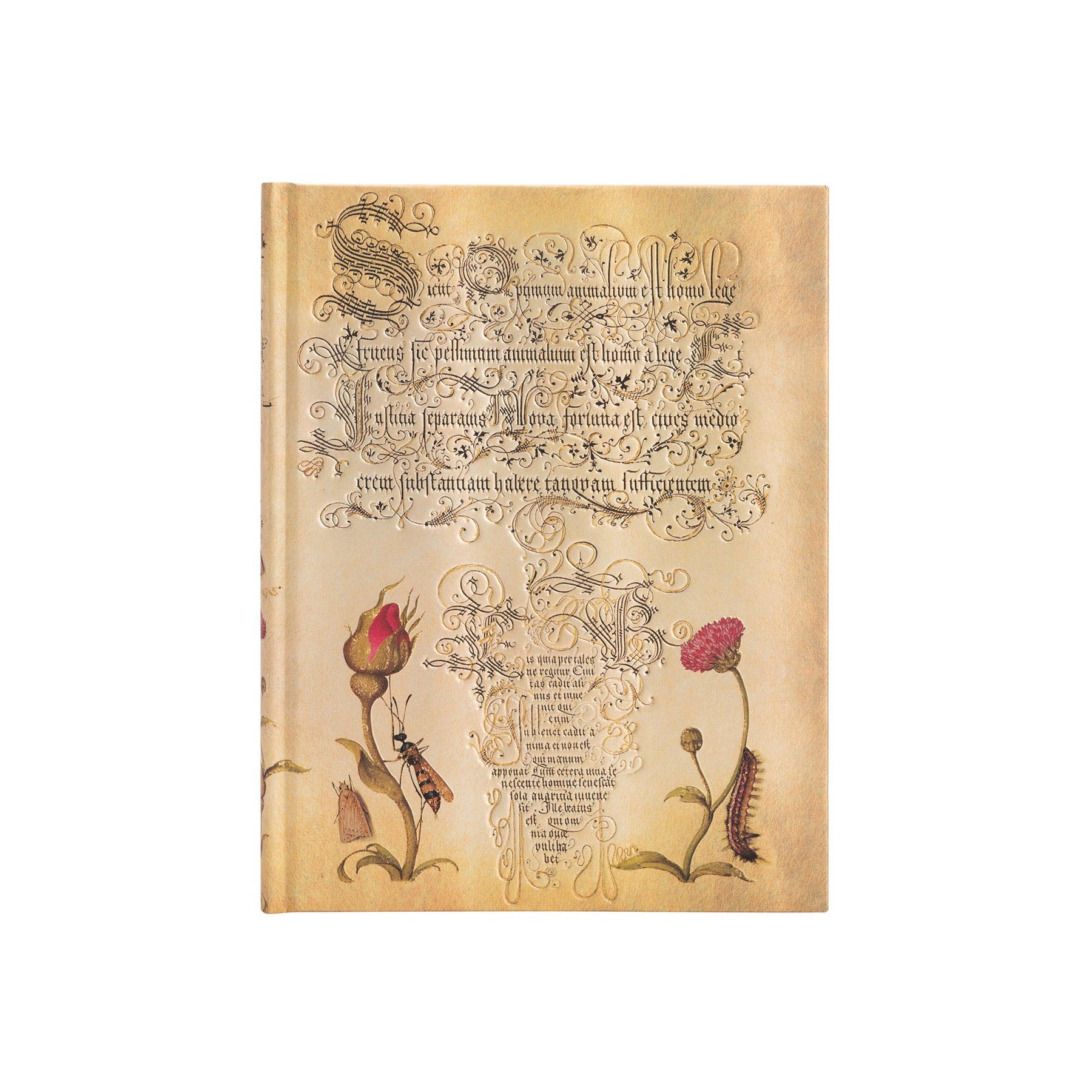 Paperblanks Notebook Flemish Rose, Ultra, wide ruled, hard cover, 72 sheets