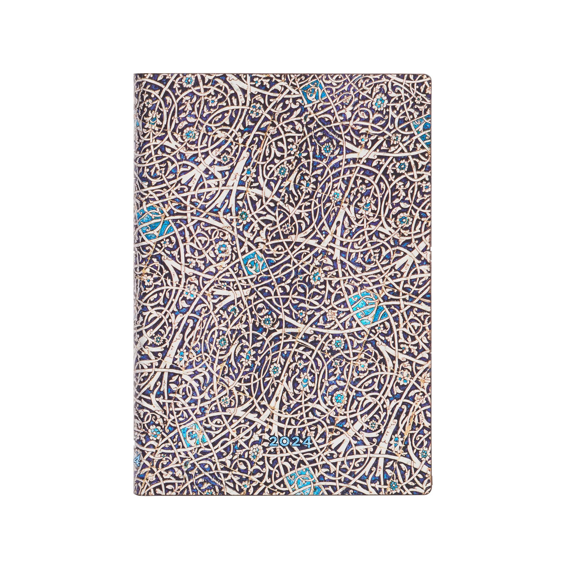 Paperblanks Planner Granada Turquoise, Midi, horizontal, hard cover, 80 sheets, for 2024