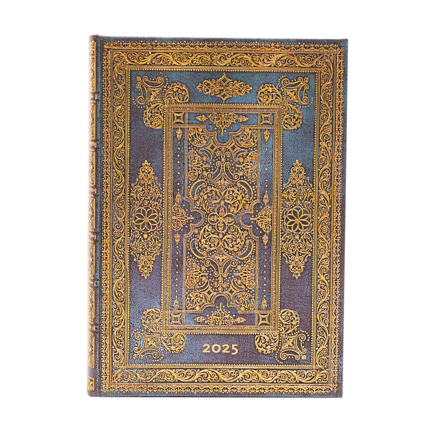 Paperblanks Planner Blue Luxe, Midi, One Day per Page, Hardcover, 208 Sheets, for 2025