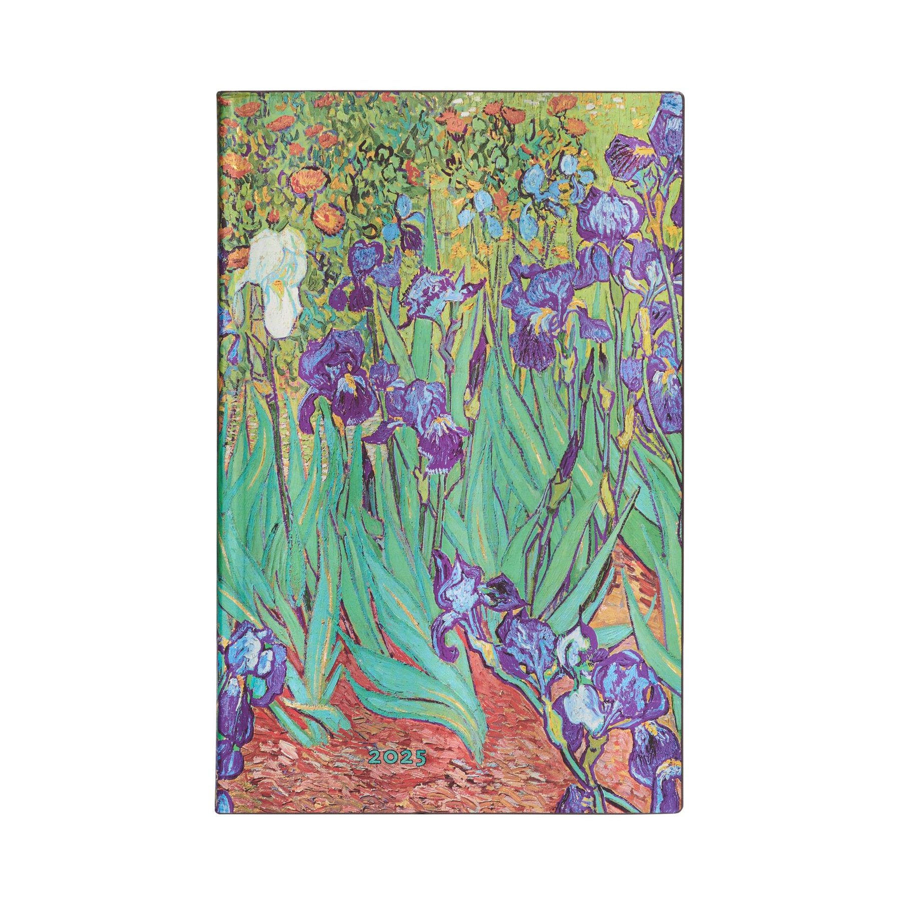Paperblanks Planner Van Gogh's Irises, Maxi, horizontal, soft cover, 88 sheets, for 2025