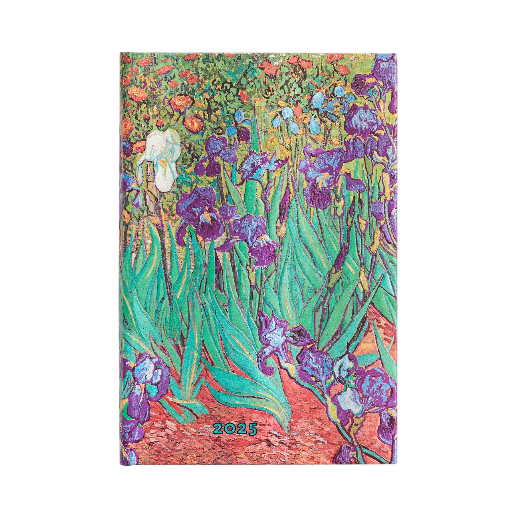 Paperblanks Planner Van Gogh's Irises, Mini, horizontal, hard cover, 80 sheets, for 2025