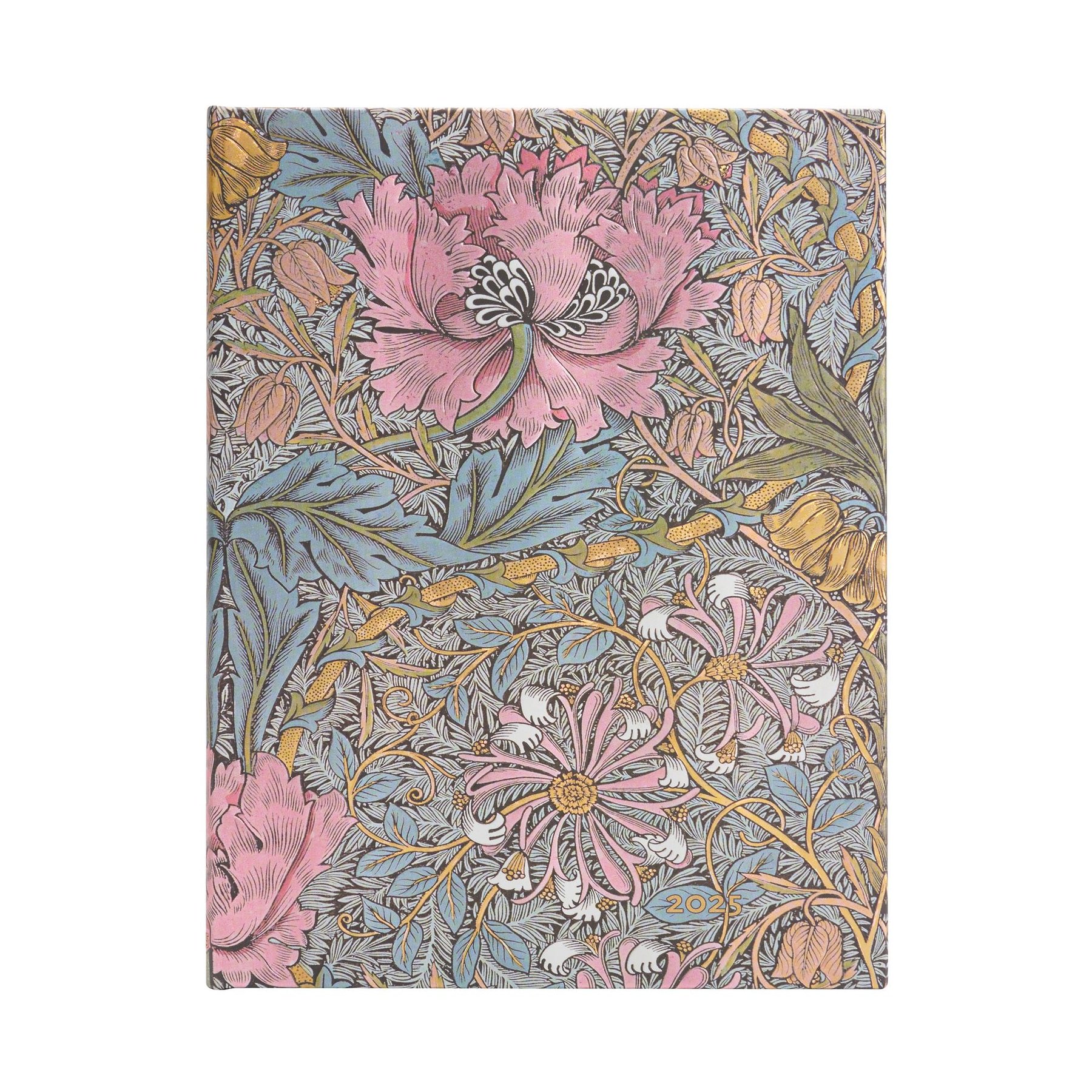 Paperblanks Planner Morris Pink, Ultra, horizontal, hardcover, 80 sheets, for 2025