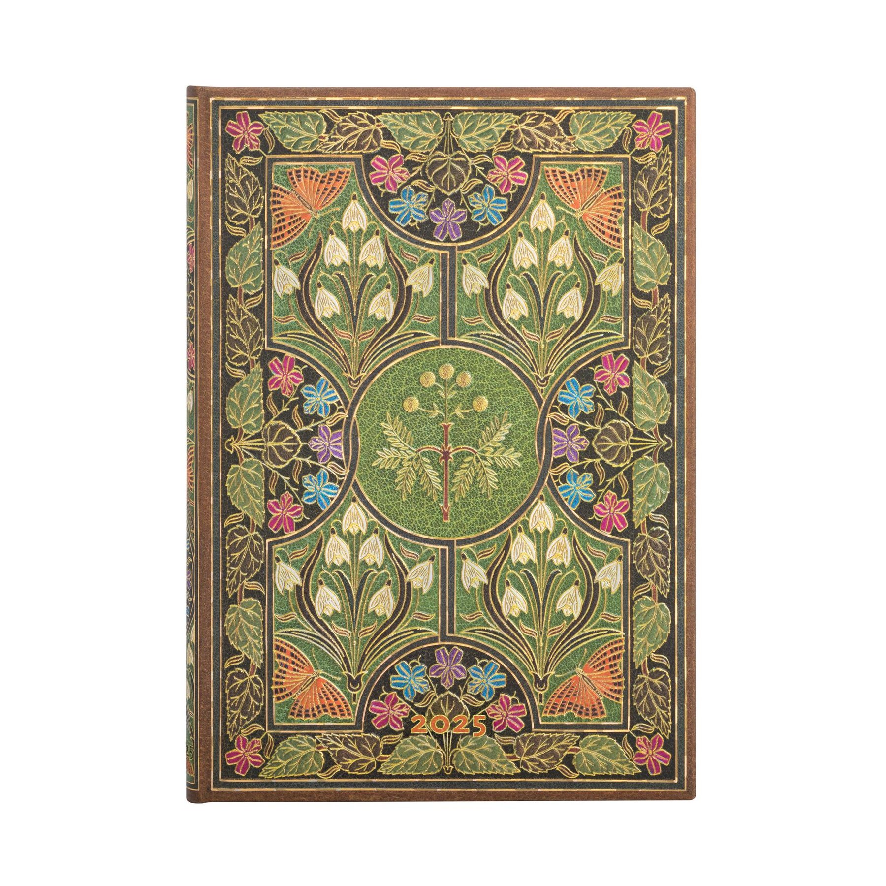 Paperblanks Planner Poetry in Bloom, Midi, horizontal, hard cover, 80 sheets, for 2025