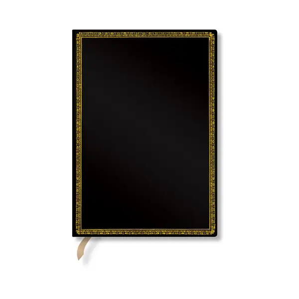 Paperblanks Notebook Black Edition, Midi, wide-ruled, hard cover, 72 sheets