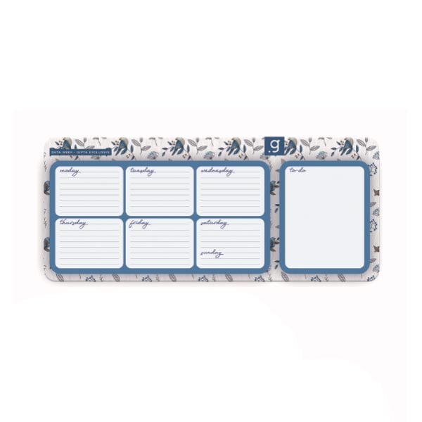 Gipta Planner Data Week, 13 x 30 cm, hardcover, 57 sheets