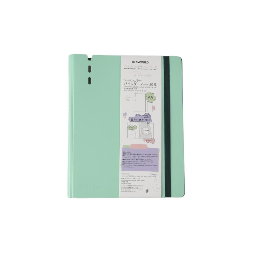 Sworld Notebook Laraine, A5, spiral, light green