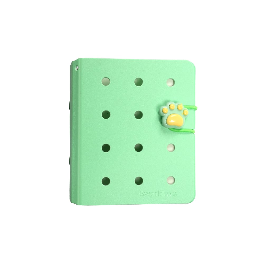 Sworld Тефтер ME, с 3 ринга, ластик, бели листове, 40 листа, зелен