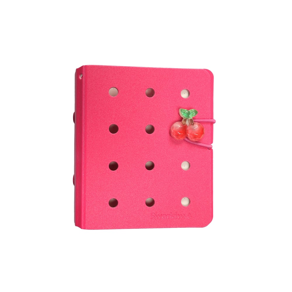 Sworld Тефтер ME, с 3 ринга, ластик, бели листове, 40 листа, червен