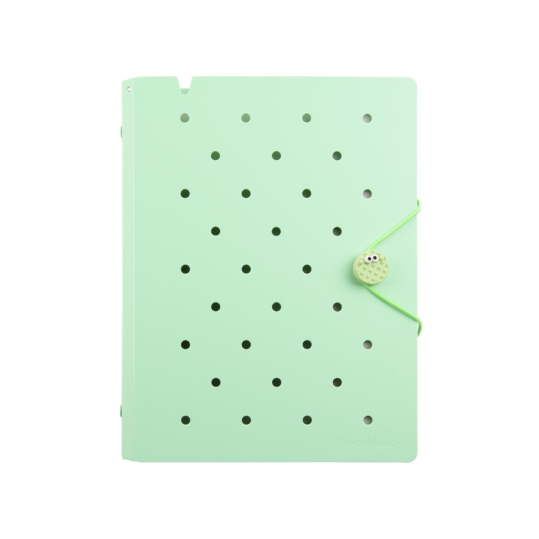 Sworld Notebook ME, A5, 6 Rings, Elastic, White Sheets, 40 Sheets, Green