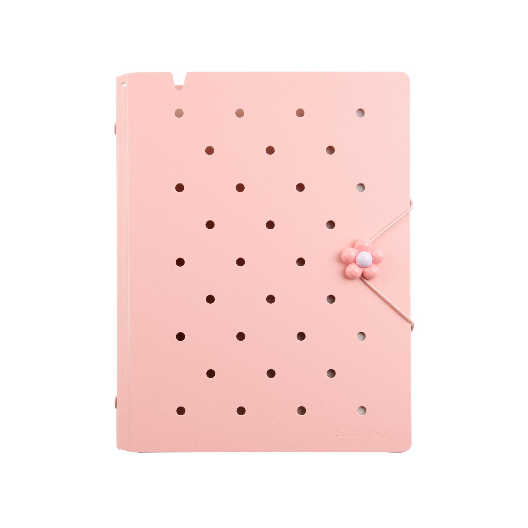 Sworld Notebook ME, A5, 6-ring binder, elastic, white sheets, 40 sheets, pink