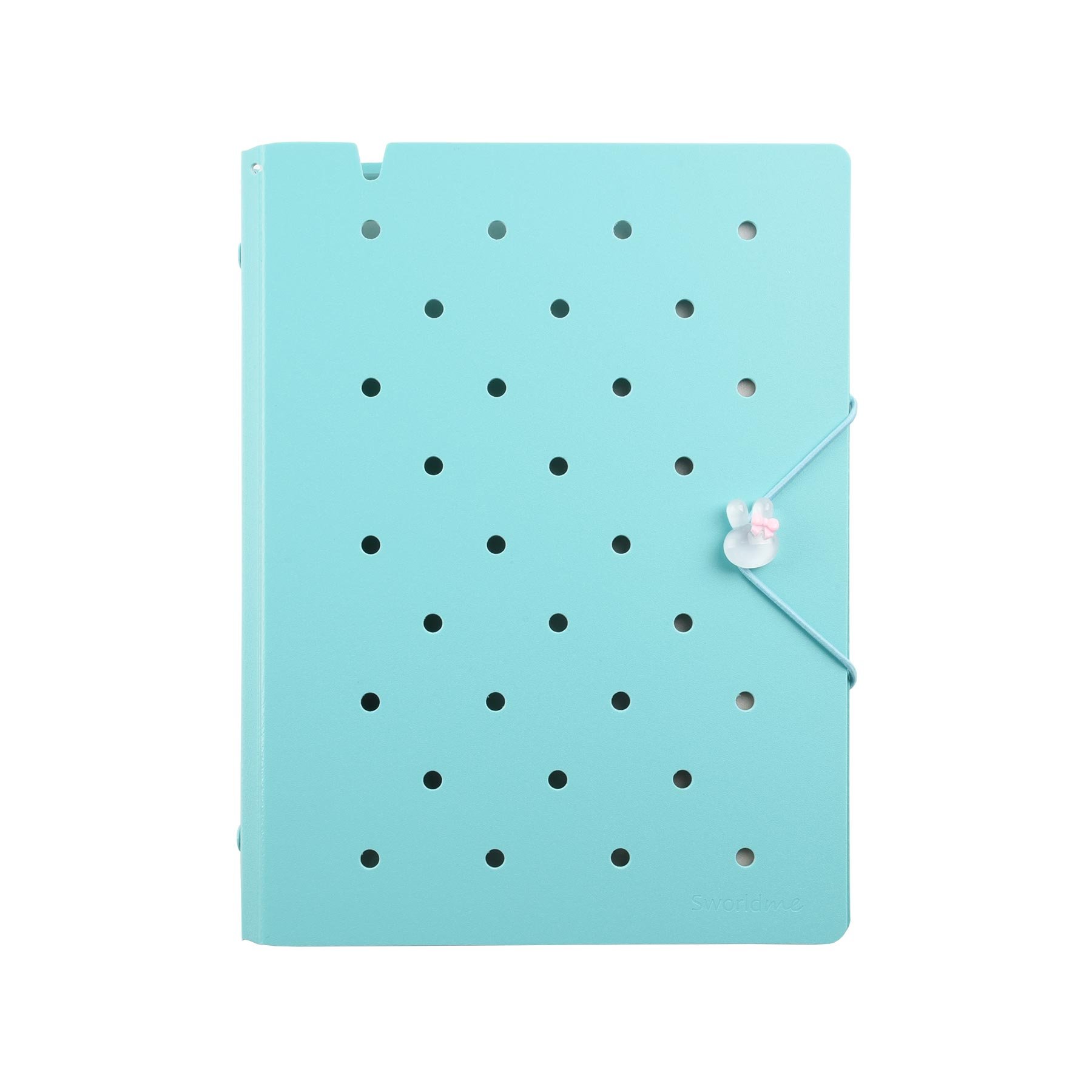 Sworld Notebook ME, A5, with 6 rings, elastic, white sheets, 40 sheets, blue