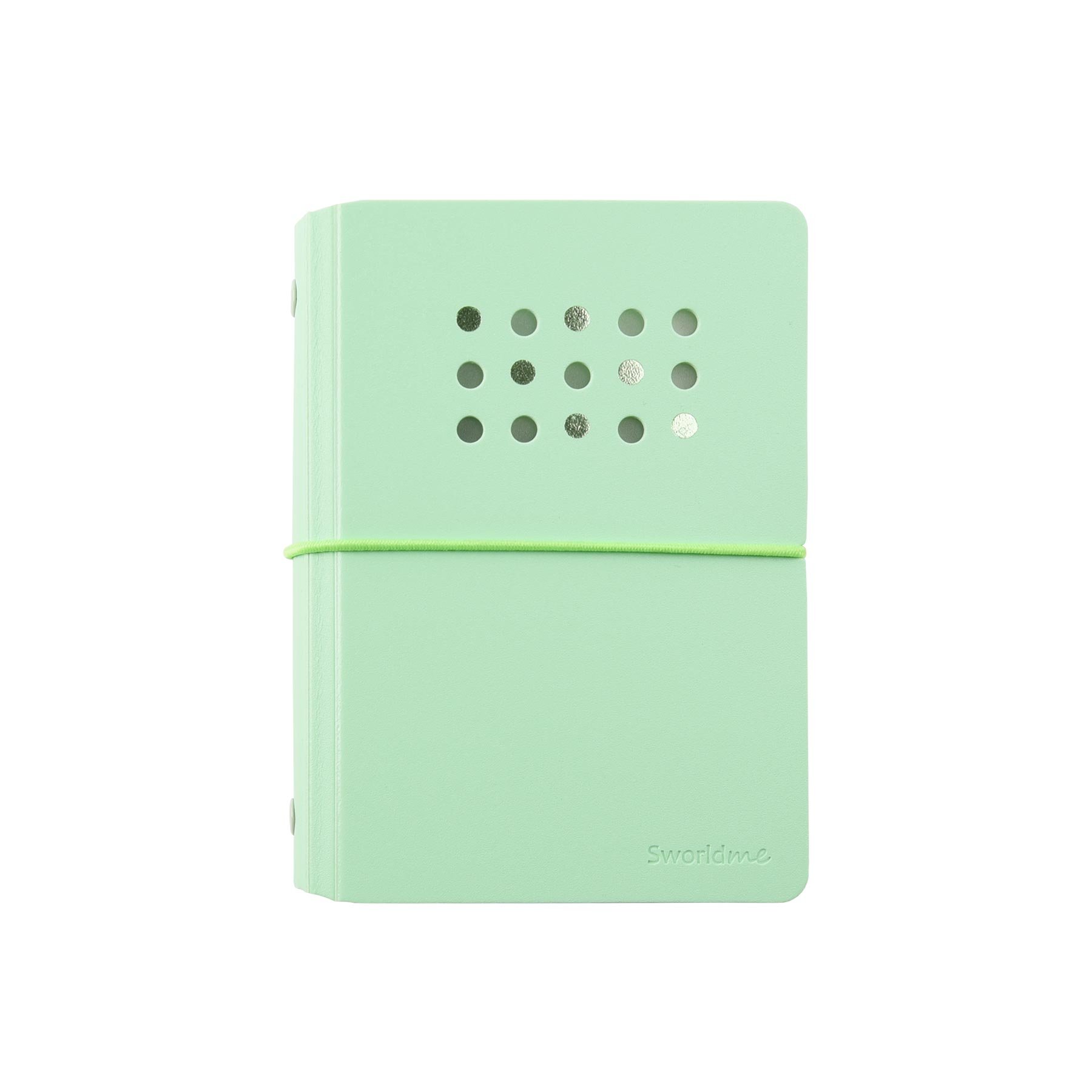 Sworld Notebook ME, A6, 6 rings, elastic, white sheets, 40 sheets, green