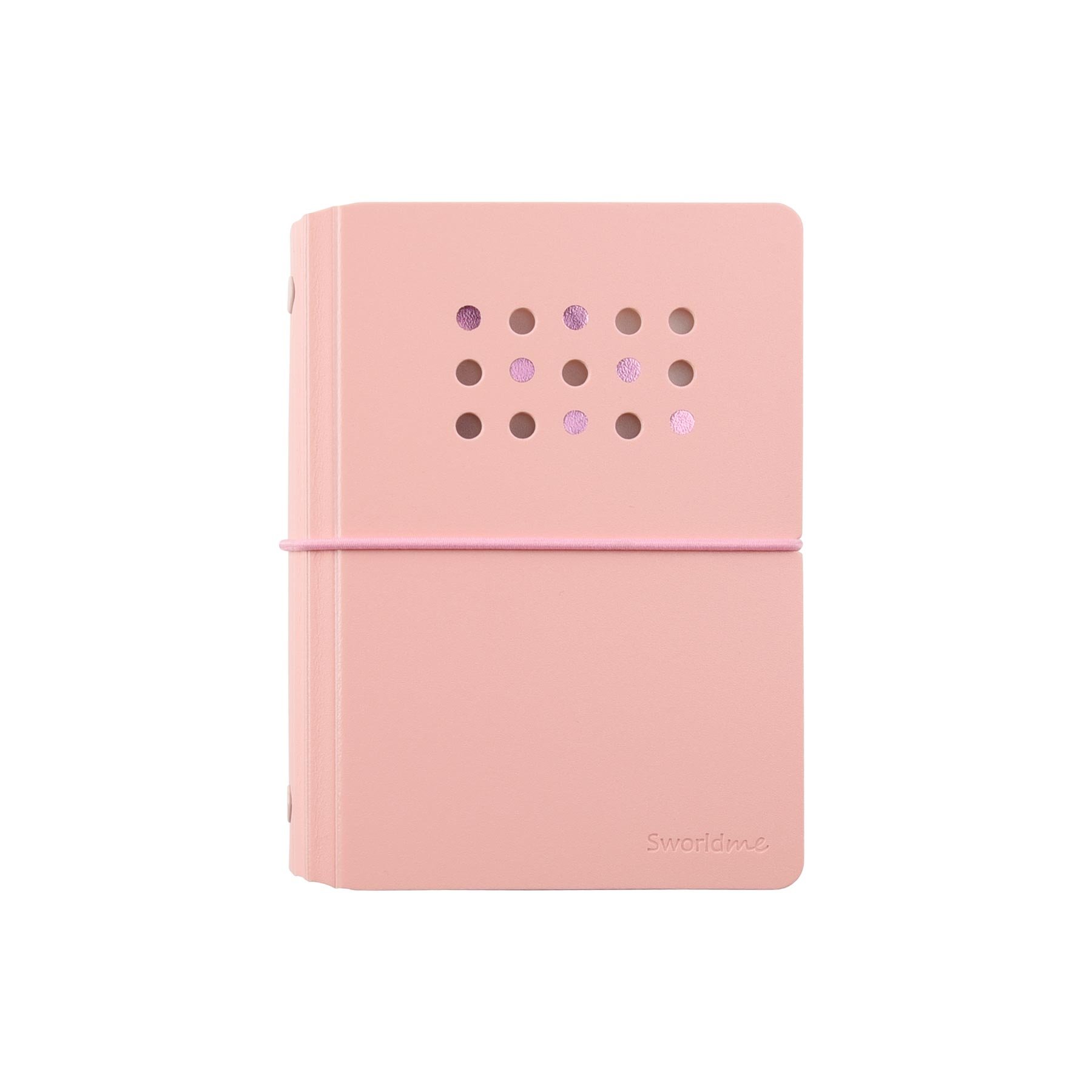 Sworld Notebook ME, A6, 6-ring binder, elastic, white sheets, 40 sheets, pink
