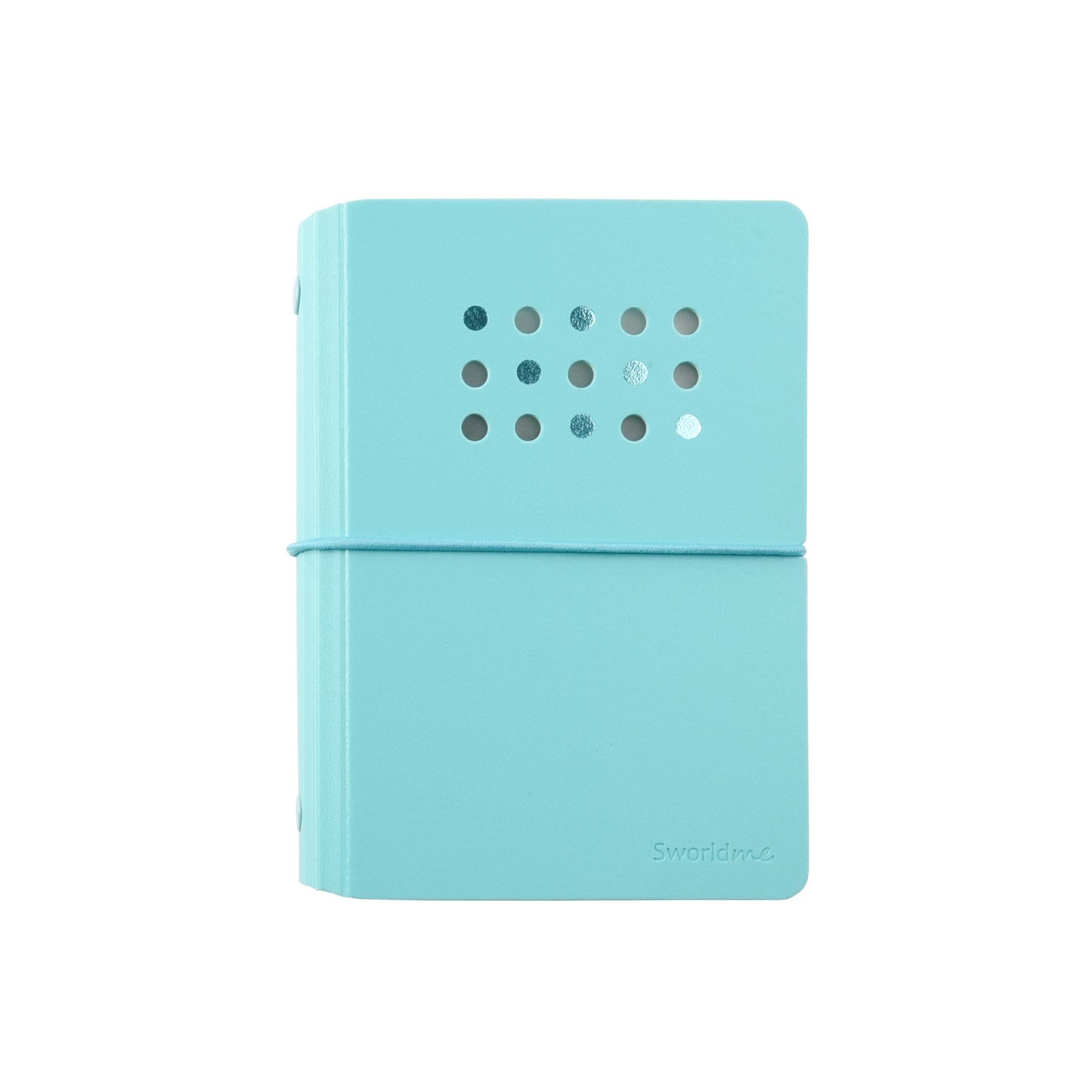Sworld Notebook ME, A6, with 6 rings, elastic band, white sheets, 40 sheets, blue