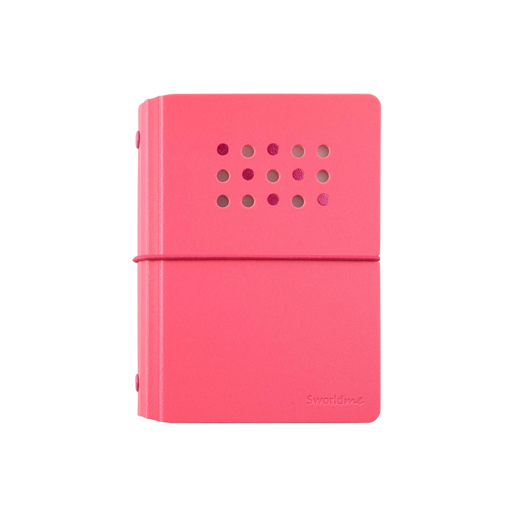 Sworld Notebook ME, A6, 6 rings, elastic, white sheets, 40 sheets, red