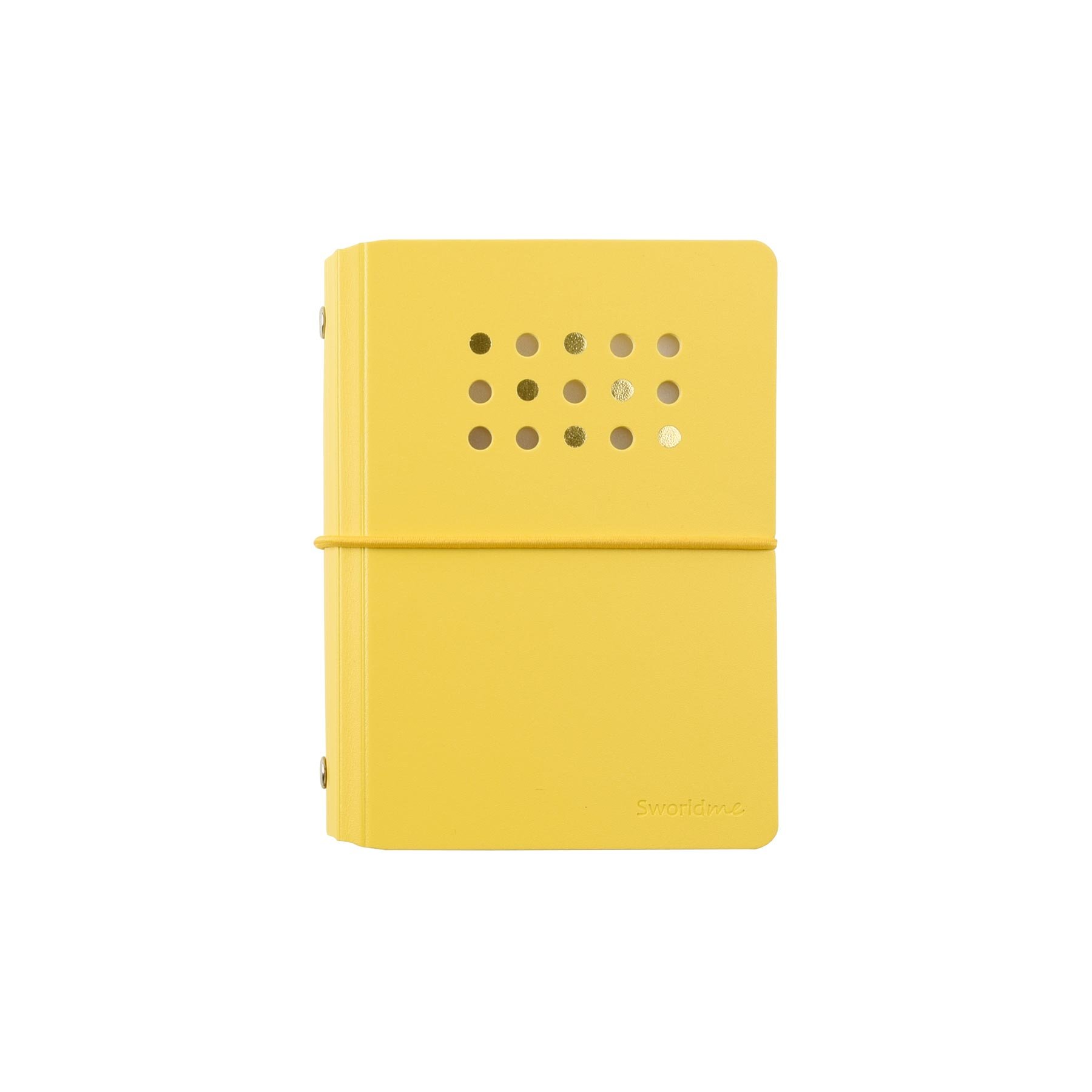 Sworld Notebook ME, A7, 6 rings, elastic, blank pages, 40 sheets, yellow