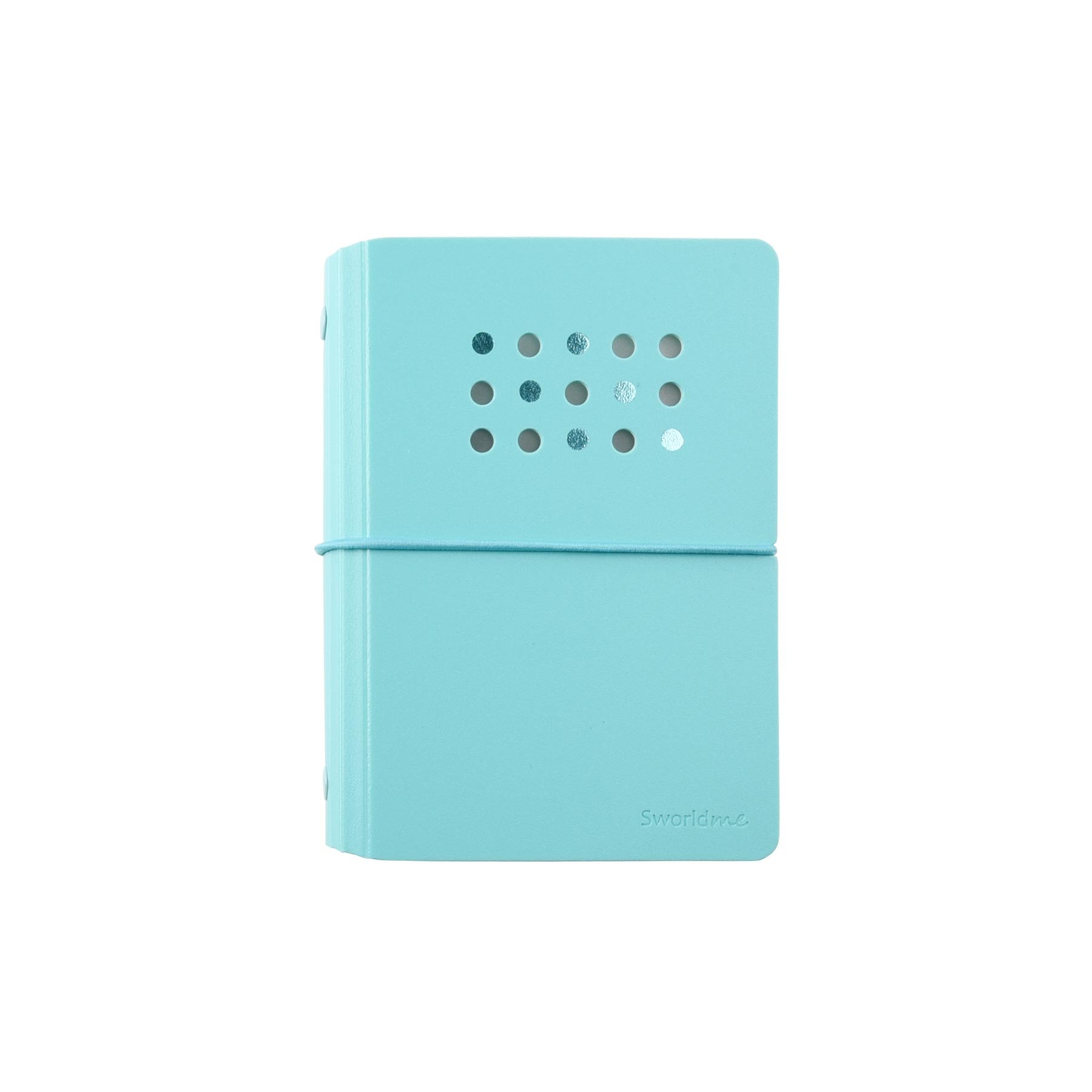 Sworld Notebook ME, A7, with 6 rings, elastic, blank sheets, 40 sheets, blue