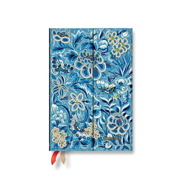 Paperblanks Planner Blue Willow, Mini, horizontal, hard cover, 104 sheets, for 2025–2026