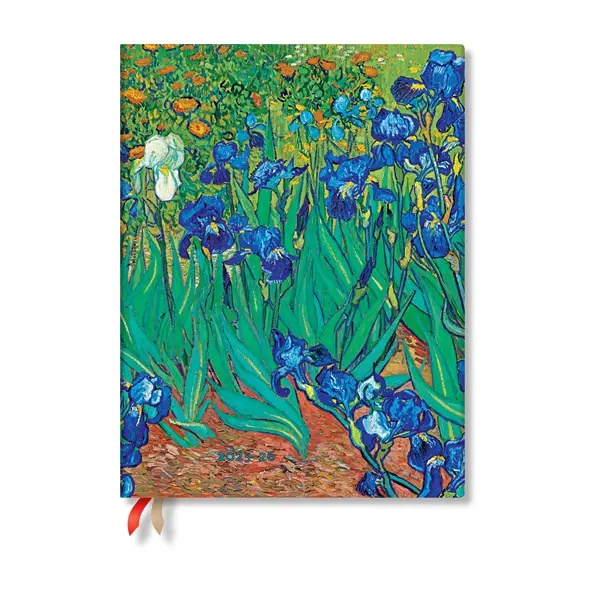 Paperblanks Planner Van Gogh's Irises, Ultra, vertical, hard cover, 104 sheets, for 2025–2026