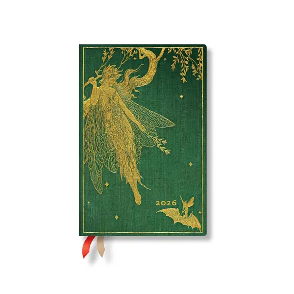 Paperblanks Planner Olive Fairy, Mini, 1 day per page, hardcover, 208 sheets, for 2026