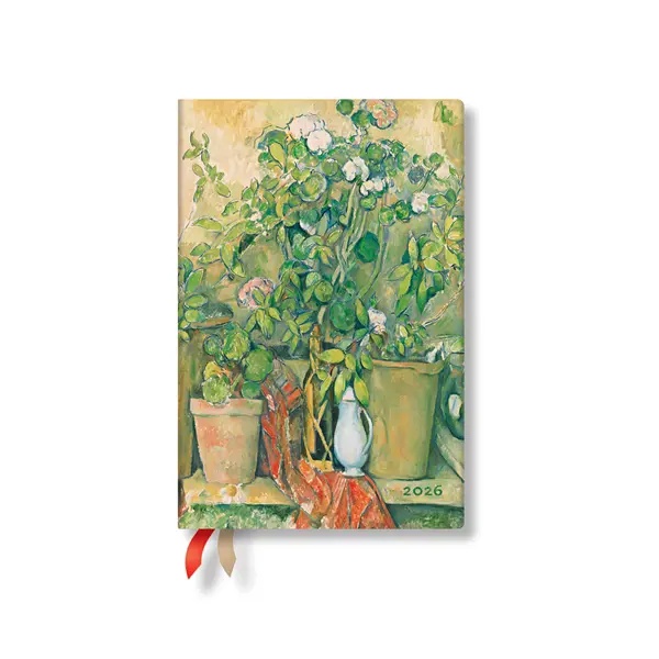 Paperblanks Planner Cezanne’s Terracotta, Mini, horizontal, hard cover, 80 sheets, for 2026