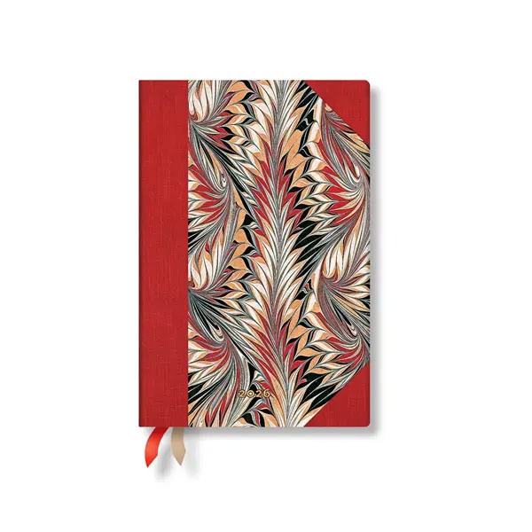 Paperblanks Planner Rubedo, Mini, horizontal, hard cover, 80 sheets, for 2026