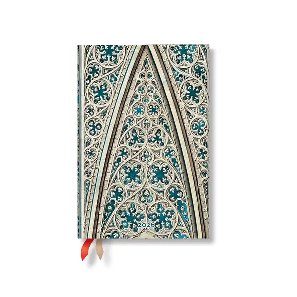 Paperblanks Planner Vault of the Milan Cathedral, Mini, Horizontal, Hardcover, 80 Sheets, for 2026