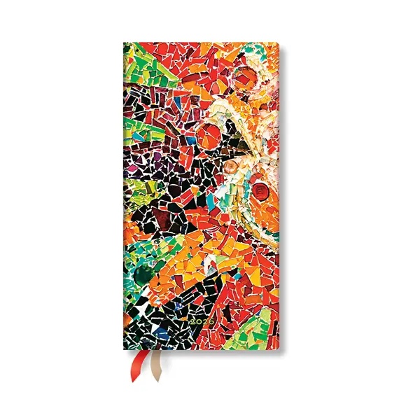 Paperblanks Planner Gaudi's Sun, Slim, horizontal, hard cover, 80 sheets, for 2026